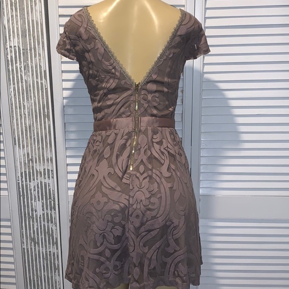 Soiéblu Mocha Burnout Damask Fit & Flare Dress - Picture 6 of 10